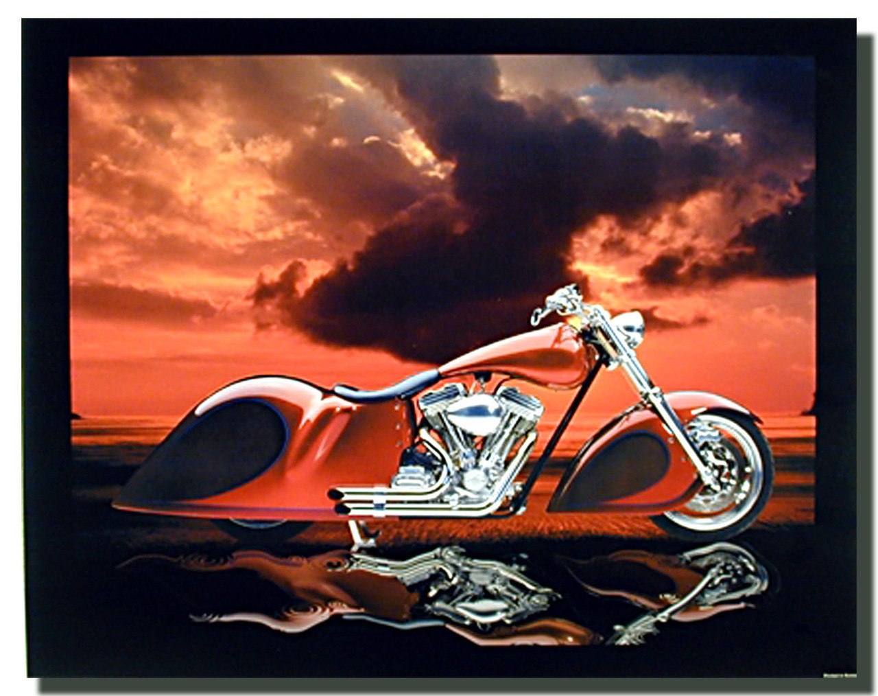 16x20 Poster Of Motorcycle on Highway Riders Bike Art Print Wall Decor