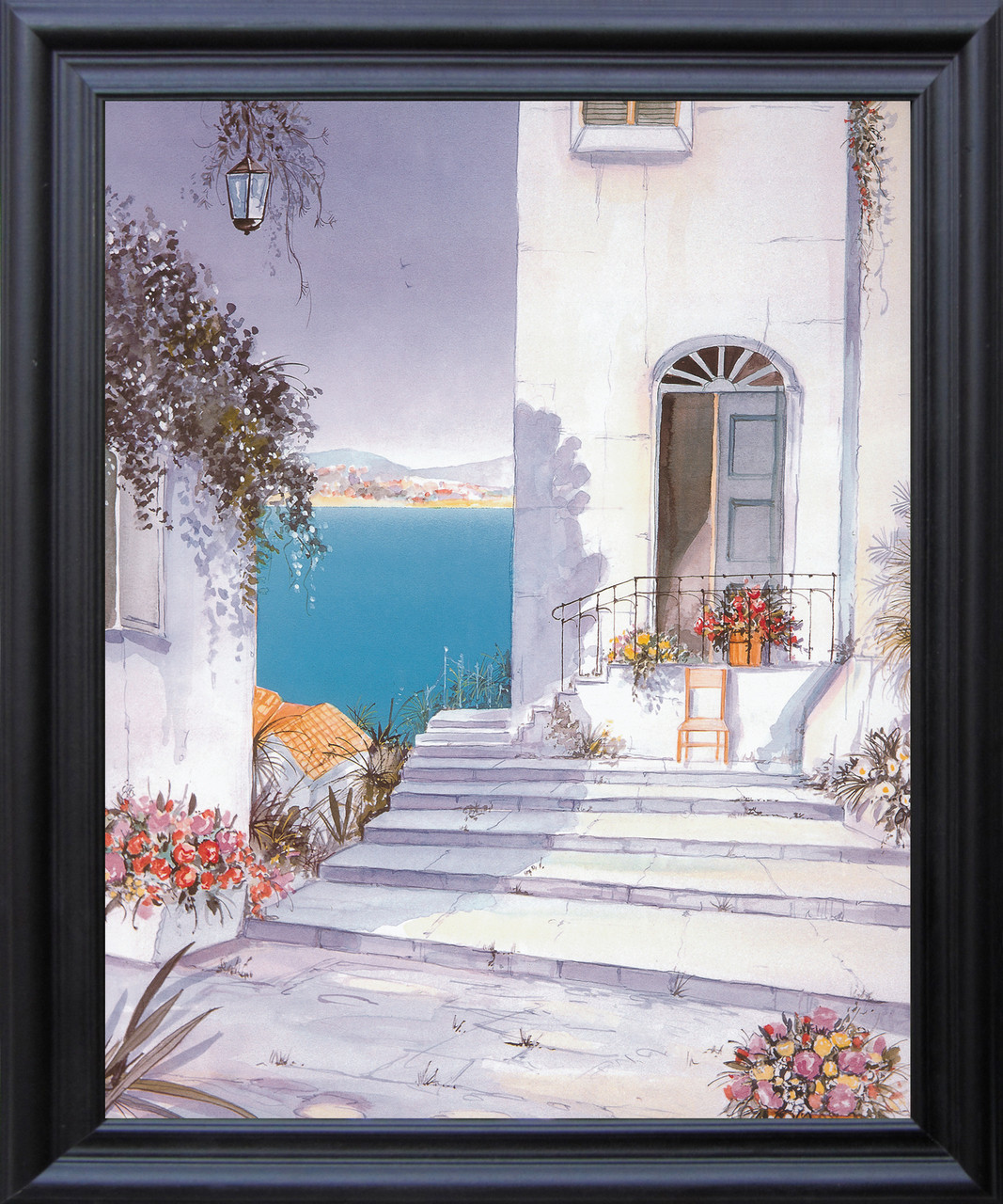 Mediterranean Views Seascape Picture Wall D??cor Black ... on Wall D Cor 3 id=85815