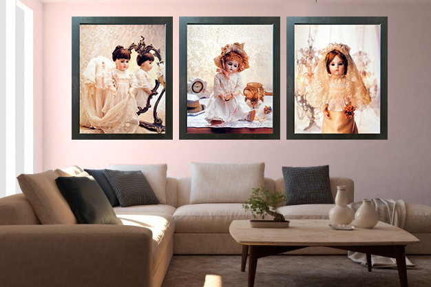 Cute Baby Doll in Wedding Dress Kids Bedroom Decor for Girls ?? Art