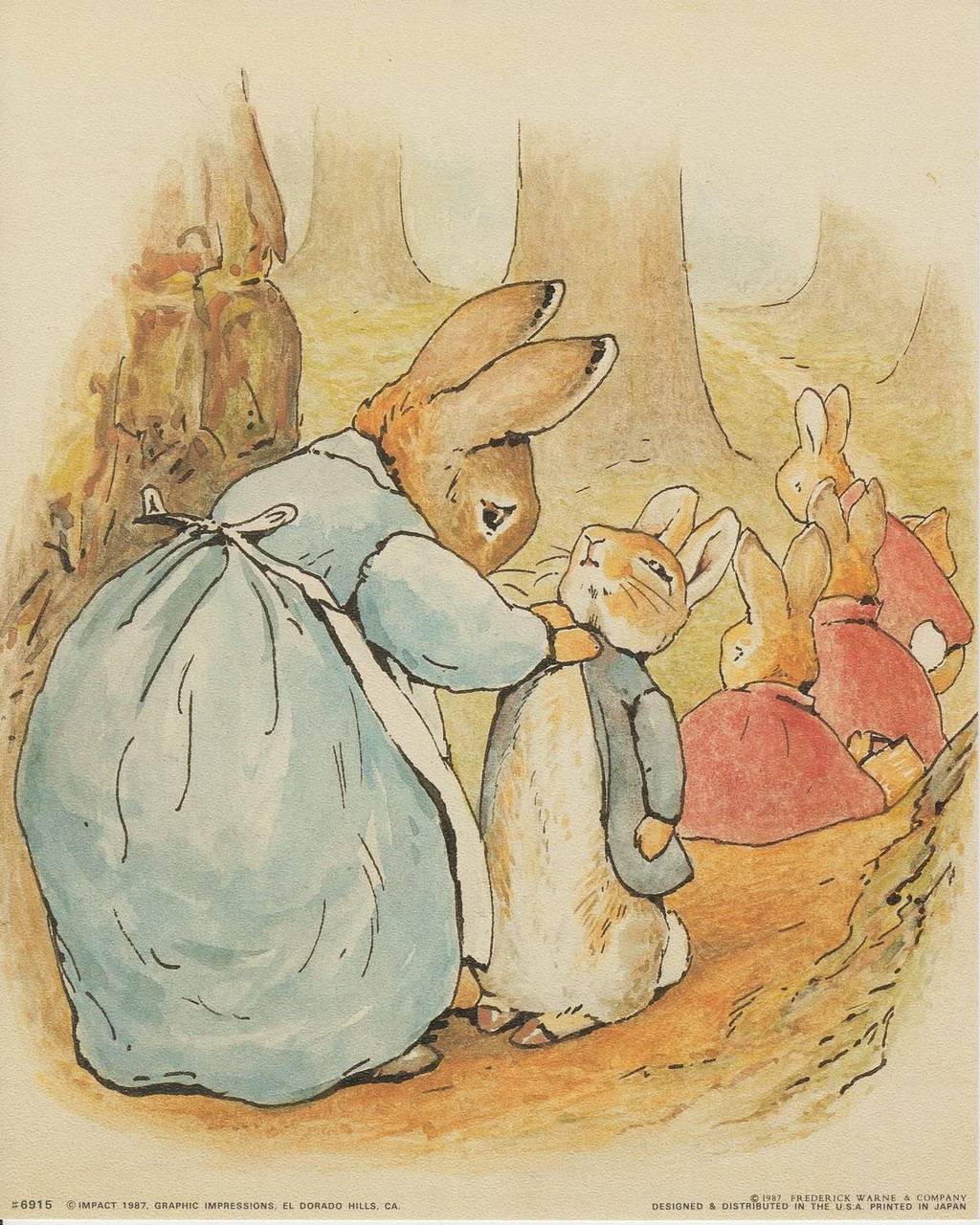 Beatrix Potter Tale of Peter Rabbit Mrs Rabbit British Children Book  Ilustraciones Cool Wall Decor Art Print Poster 12x18