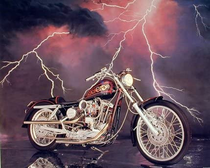1971 XLH Harley Sportster Motorcycle Poster | Motorcycle Posters