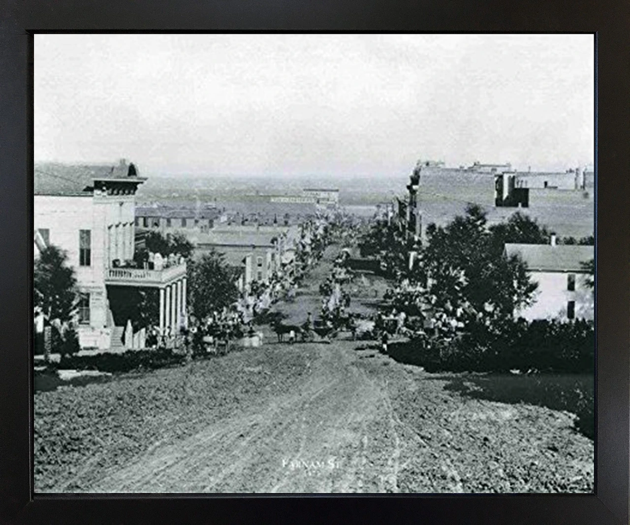 Impact Posters Gallery Vintage Farnam Street Landscape Black Art Print