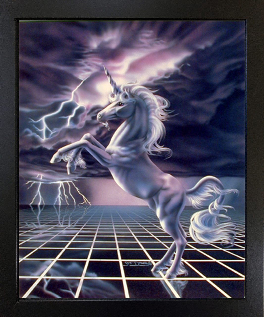 Impact Posters Gallery White Lightning Mythical Rearing Fantasy
