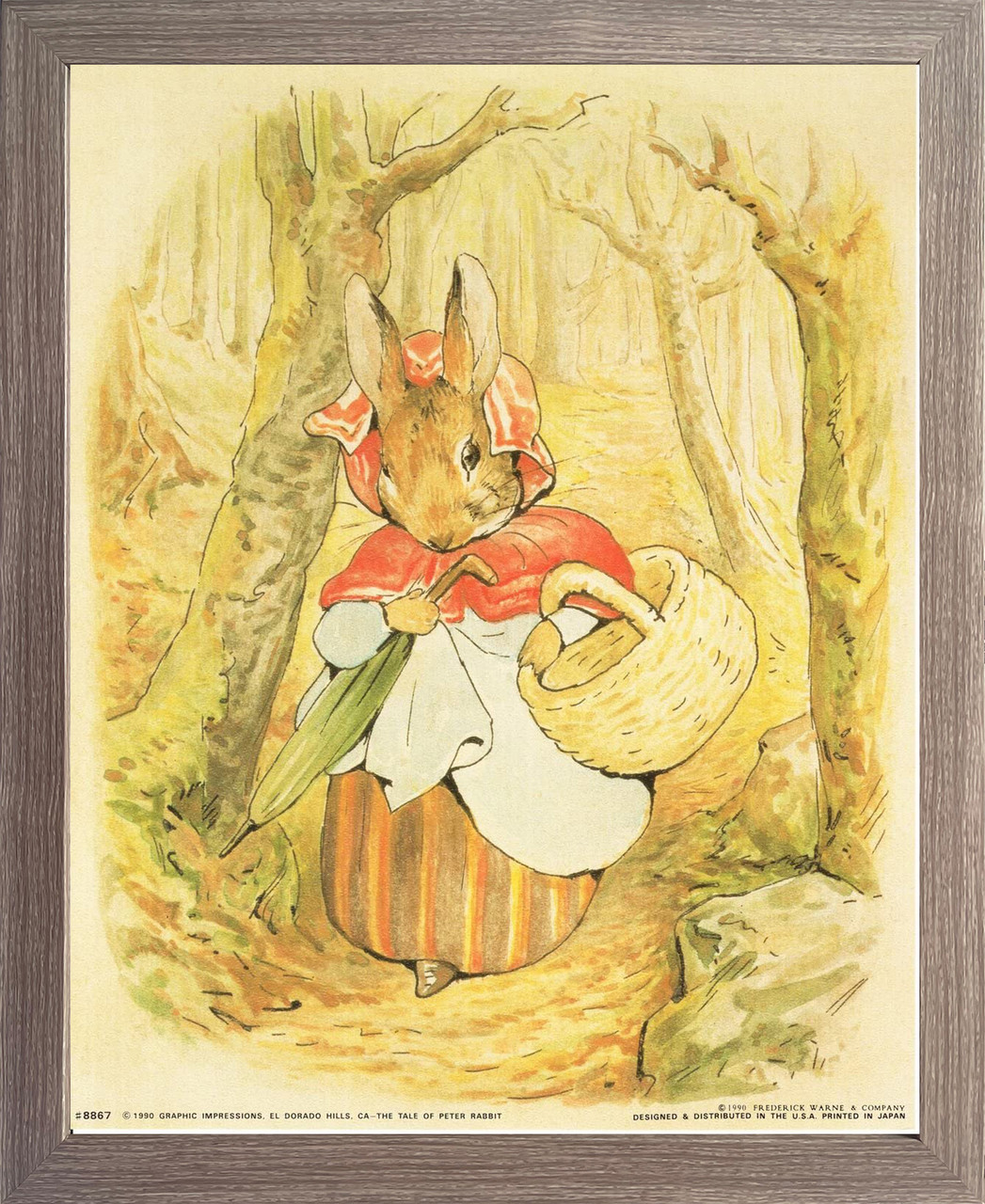 The Tale of Peter Rabbit and Benjamin Bunny By Beatrix Potter Kids Room  Wall Decor Barnwood Framed Art Print Poster (19x23) - Impact Posters Gallery