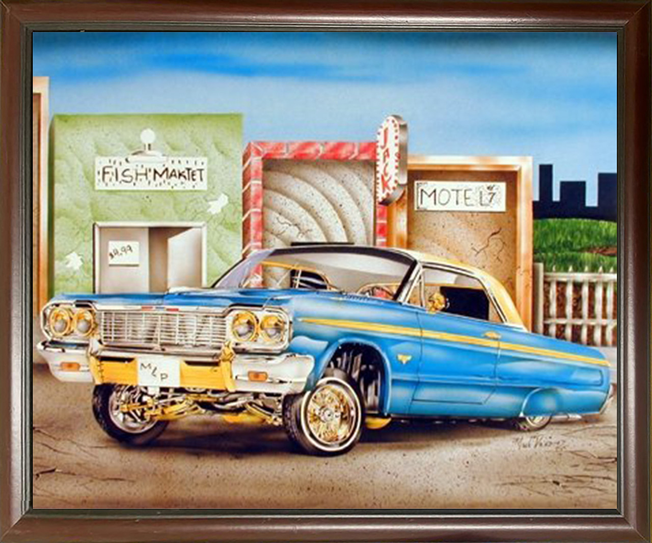 blue lowrider cars