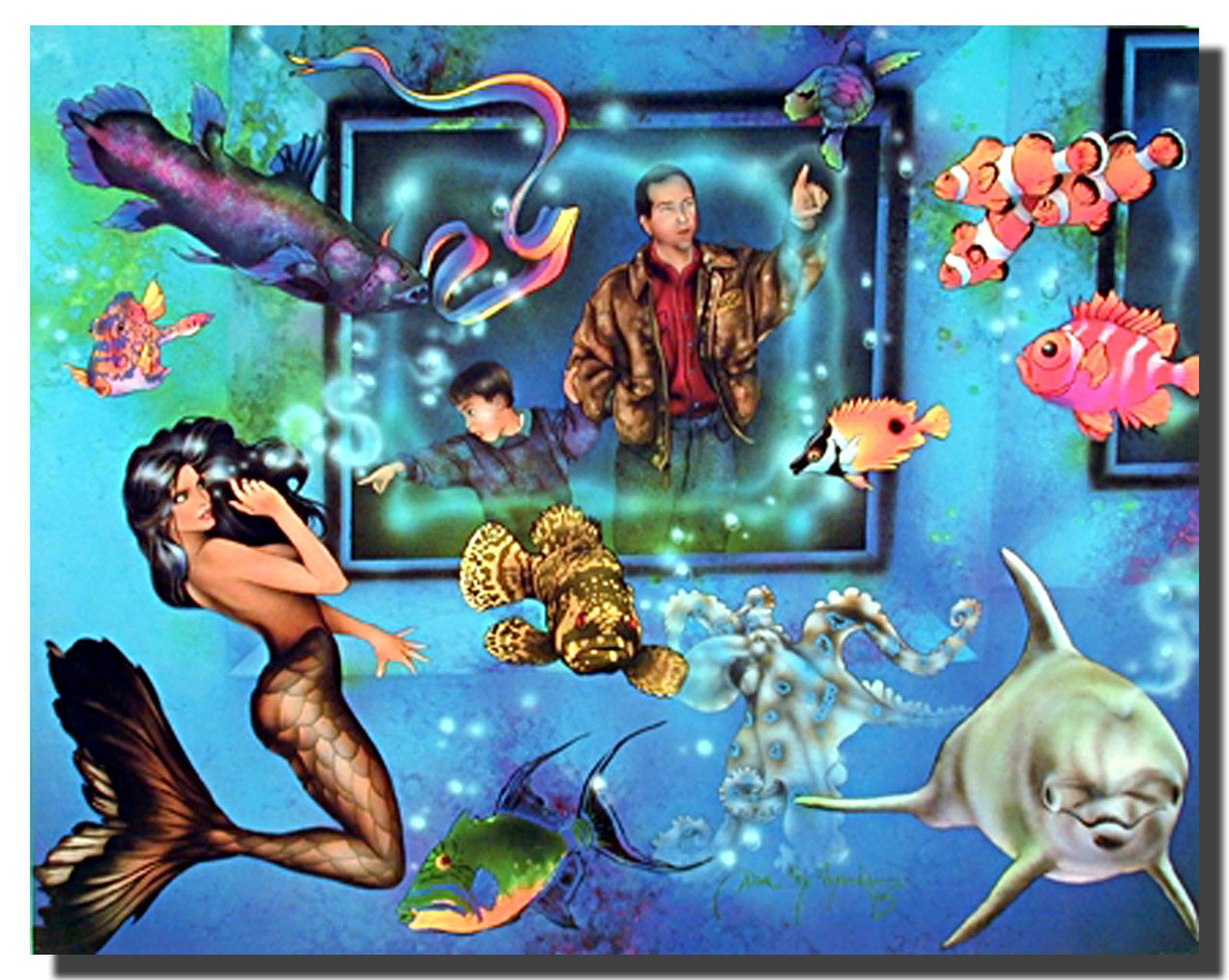 Aquarium Mermaid Poster | Fantasy Posters