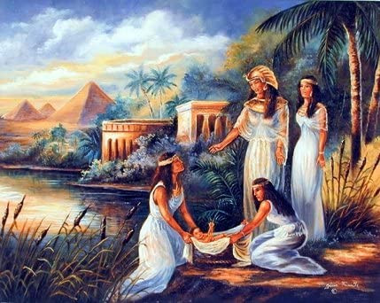 Moses On The Nile Spiritual and Religious Bible Wall Decor Art Print