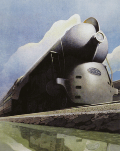 Vintage New York Central Locomotive Train Wall Decor Art Print Poster (16x20)