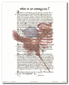 "What Is an American" Motivational & Inspirational Wall Decor Art Print Poster (16x20)
