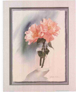 Vase Pink Flower in Beautiful Color Wall Decor Art Print Poster (16x20)