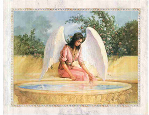Beautiful Angel Reflections in a Golden Pool Wall Decor Fine Art Print Poster (24x36)