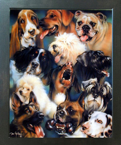 Collage of Dogs Breeds Cute Animal Kids Room Wall Decor Espresso Framed Art Print Picture (20x24) Collage of Dogs Breeds Cute Animal Kids Room Wall Decor Espresso Framed Art Print Picture (20x24)
