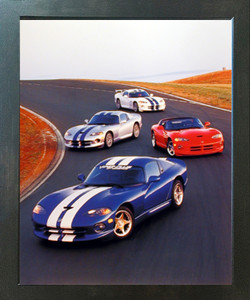 Dodge Vipers on Track Racing Classic Sports Car Wall Decor Espresso Framed Picture Art Print (20x24) Dodge Vipers on Track Racing Classic Sports Car Wall Decor Espresso Framed Picture Art Print (20x24)
