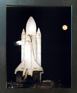 NASA Space Shuttle Night Moon Astronaut Rocket Educational Wall Decor Espresso Framed Picture Art Print (20x24) NASA Space Shuttle Night Moon Astronaut Rocket Educational Wall Decor Espresso Framed Picture Art Print (20x24)