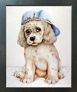 Cute Dalmatian Puppy Dog Police Hat Animal Wall Decor Espresso Framed Picture Art Print (20x24) Cute Dalmatian Puppy Dog Police Hat Animal Wall Decor Espresso Framed Picture Art Print (20x24)