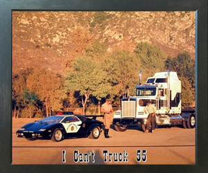I Can't Truck 55 Funny Police Wall Espresso Framed Picture Art Print I Can't Truck 55 Funny Police Wall Espresso Framed Picture Art Print