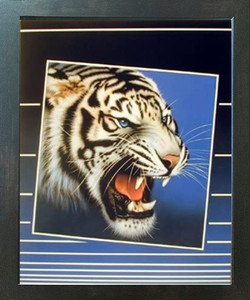 Tiger Roaring Blinds Close-up Home Decor Wall Decor Espresso Framed Picture Art Print (20x24) Tiger Roaring Blinds Close-up Home Decor Wall Decor Espresso Framed Picture Art Print (20x24)
