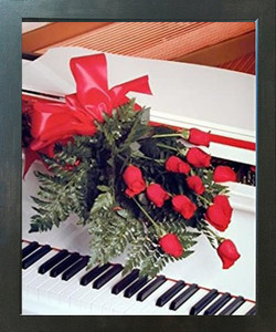 Red Roses on Piano Romantic Musical Instrument Wall Decor Espresso Framed Picture Art Print (20x24) Red Roses on Piano Romantic Musical Instrument Wall Decor Espresso Framed Picture Art Print (20x24)