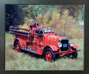 1922 Seagraves Vintage Fire Truck Engine Wall Poster (Espresso Framed Picture Art Print - 20x24) 1922 Seagraves Vintage Fire Truck Engine Wall Poster (Espresso Framed Picture Art Print - 20x24)