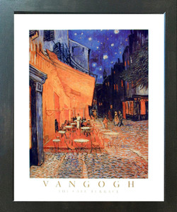 Vincent Van Gogh the Cafe Terrace At Night Wall Decor Espresso Framed Art Print Picture (20x24) Vincent Van Gogh the Cafe Terrace At Night Wall Decor Espresso Framed Art Print Picture (20x24)