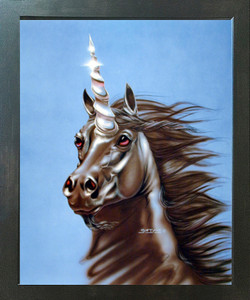 Sue Dawe Scenting the Wind Unicorn Horse Wall Decor Espresso Framed Picture Art Print (20x24) Sue Dawe Scenting the Wind Unicorn Horse Wall Decor Espresso Framed Picture Art Print (20x24)