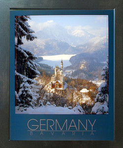 Germany Neuschwanstein Castle Wall Decor Espresso Framed Picture Art Print (20x24) Germany Neuschwanstein Castle Wall Decor Espresso Framed Picture Art Print (20x24)