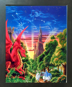 Mythical Dragon Mountain Sue Dawe Fantasy Kids Room Espresso Framed Art Print (20x24) Mythical Dragon Mountain Sue Dawe Fantasy Kids Room Espresso Framed Art Print (20x24)