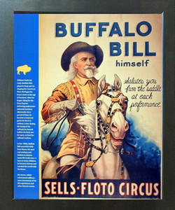 Wild West Show Buffalo Bill Western Cowboy Wall Decor Espresso Framed Picture Art Print (20x24) Wild West Show Buffalo Bill Western Cowboy Wall Decor Espresso Framed Picture Art Print (20x24)