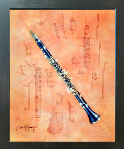 Fine Arts Musical Instrument Clarinet Wall Picture Decor Espresso Framed Art Print (20x24) Fine Arts Musical Instrument Clarinet Wall Picture Decor Espresso Framed Art Print (20x24)
