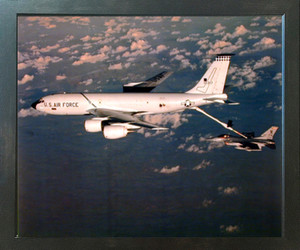 Boeing KC-135 Tanker Refuels F-16 Military Aviation Aircraft Wall Decor Espresso Framed Picture Art Print (20x24) Boeing KC-135 Tanker Refuels F-16 Military Aviation Aircraft Wall Decor Espresso Framed Picture Art Print (20x24)