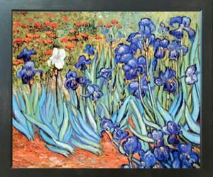 Vincent Van Gogh Irises Garden Flower Floral Espresso Framed Art Print Picture (20x24) Vincent Van Gogh Irises Garden Flower Floral Espresso Framed Art Print Picture (20x24)