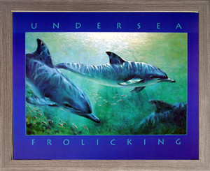 Sea Dolphin Underwater Ocean Sealife Animal Picture Barnwood Framed Wall Decor Art Print Poster (19x23) Sea Dolphin Underwater Ocean Sealife Animal Picture Barnwood Framed Wall Decor Art Print Poster (19x23)