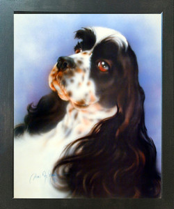 English Springer Spaniel Dog Cose-up Wall Espresso Framed Picture Art Print (20x24) English Springer Spaniel Dog Cose-up Wall Espresso Framed Picture Art Print (20x24)