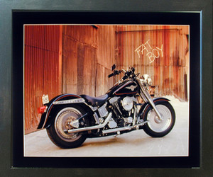 Harley Davidson Fat Boy Motorcycle Bike Wall Decor Espresso Framed Picture Art Print (20x24) Harley Davidson Fat Boy Motorcycle Bike Wall Decor Espresso Framed Picture Art Print (20x24)
