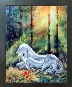 Glades Mythical Unicorn Horse Sue Dawe Fantasy Espresso Framed Picture Art Print (20x24) Glades Mythical Unicorn Horse Sue Dawe Fantasy Espresso Framed Picture Art Print (20x24)