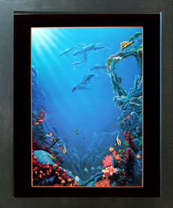 Tropical Fish and Coral Reef Underwater Ocean Sea Espresso Framed Picture Art Print (20x24) Tropical Fish and Coral Reef Underwater Ocean Sea Espresso Framed Picture Art Print (20x24)