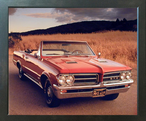 1964 Pontiac GTO Vintage Classic Car Espresso Framed Picture Art Print (20x24)