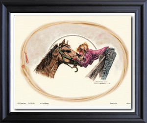 Western Cowgirl Unconditional Love By Wall Decor  Black Framed Art Print Poster (19x23) Western Cowgirl Unconditional Love By Wall Decor  Black Framed Art Print Poster (19x23)