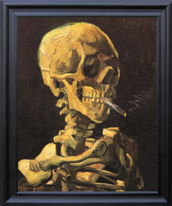 Don't Smoke Skeleton with Cigarette Vincent Van Gogh Black Framed Art Print Poster (19x23) Don't Smoke Skeleton with Cigarette Vincent Van Gogh Black Framed Art Print Poster (19x23)