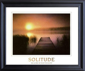 The Solitude of the Sea Sunset Inspirational Nature Wall Decor Black Framed Art Print Poster (19x23) The Solitude of the Sea Sunset Inspirational Nature Wall Decor Black Framed Art Print Poster (19x23)