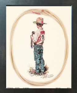 The Champion Western Rodeo Cowboy Wall Decor Espresso Framed Art Print Poster (18x24)