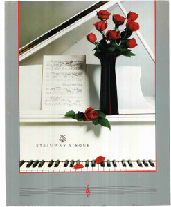 Grand Piano with Roses Poster