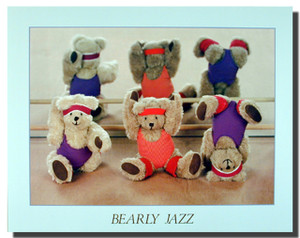Bearly Jazz Cute Kids Stuffed Bear Dance Wall Decor Art Print Poster (16x20) Bearly Jazz Cute Kids Stuffed Bear Dance Wall Decor Art Print Poster (16x20)