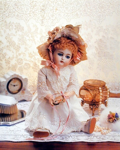 Doll on a Dresser Little Girls Rooms Wall Decor Art Print Poster (16x20)