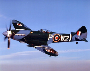 Supermarine British MK19 Spitfire Aviation Wall Decor Art Print Poster (16x20)