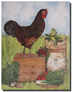 Mirassou Cockadoodledoo Rooster Chicken Wall Decor Art Print Poster (8x10)