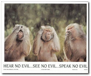 Monkeys Hear No Evil See No Evil Speak No Evil Wall Decor Art Print Poster (8x10) Monkeys Hear No Evil See No Evil Speak No Evil Wall Decor Art Print Poster (8x10)