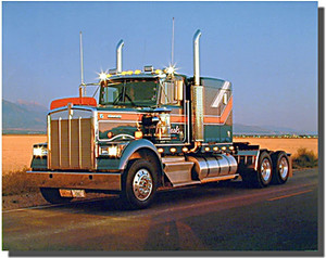 Kenworth at Dusk Big Rig Diesel Transportation Truck Wall Decor Art Print Picture (8x10)