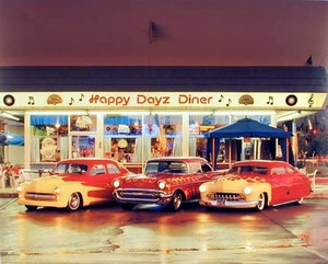 Happy Dayz Diner 57 Chevy Bel Air 50's Mercury Car Wall Picture Art Print (8x10) Happy Dayz Diner 57 Chevy Bel Air 50's Mercury Car Wall Picture Art Print (8x10)