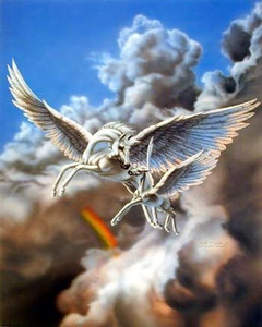 Pegasus First Flight Mythical Sue Dawe Fantasy Wall Decor Picture Art Print (8x10) Pegasus First Flight Mythical Sue Dawe Fantasy Wall Decor Picture Art Print (8x10)